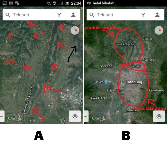 Penampakan sampah waduk Saguling dari Google maps &#91;warga Bandung masuk&#93;