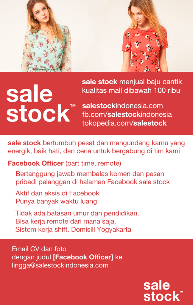 &#91;PART TIME - REMOTE&#93; FACEBOOK OFFICER - SALE STOCK INDONESIA