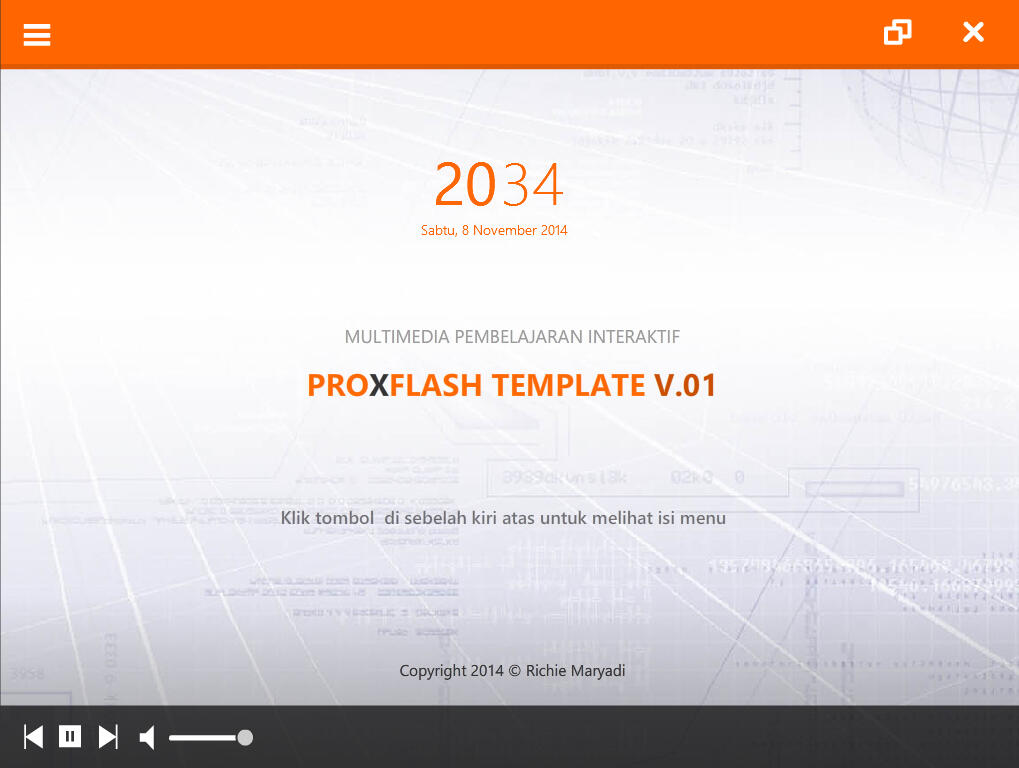 FREE PROXFLASH TEMPLATE V.01 -- Template Multimedia Interaktif Berbasis Flash