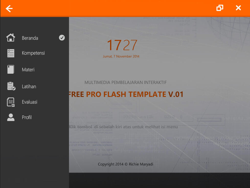 FREE PROXFLASH TEMPLATE V.01 -- Template Multimedia Interaktif Berbasis Flash