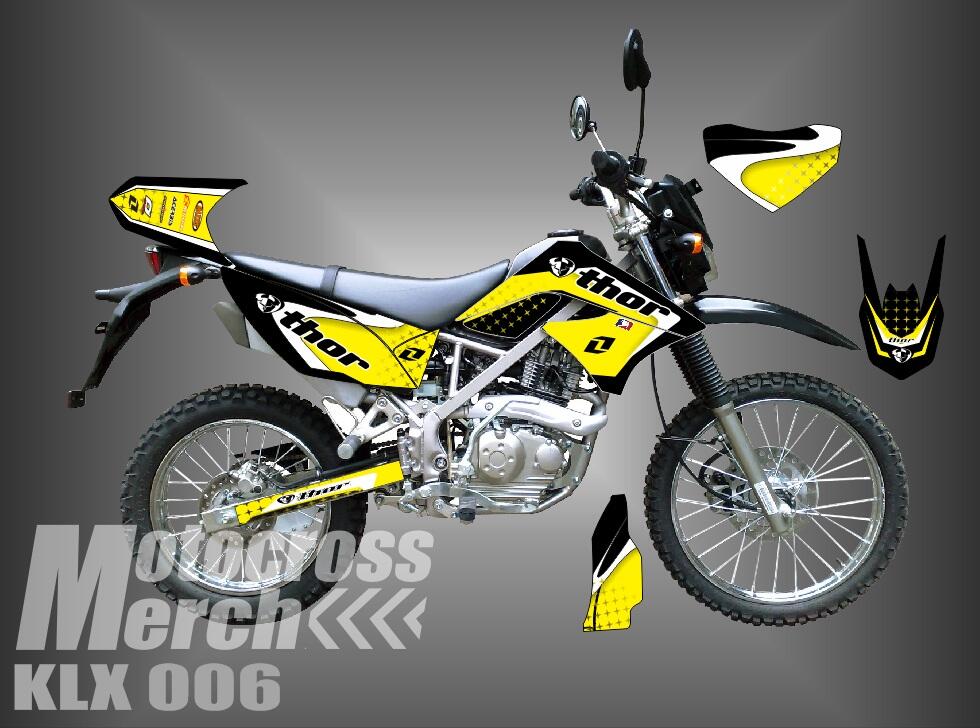 decal motor stiker motor klx 150, kawasaki inja 250 fi,dll jepara