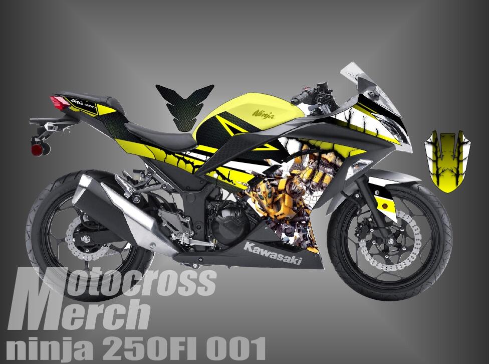 decal motor stiker motor klx 150, kawasaki inja 250 fi,dll jepara