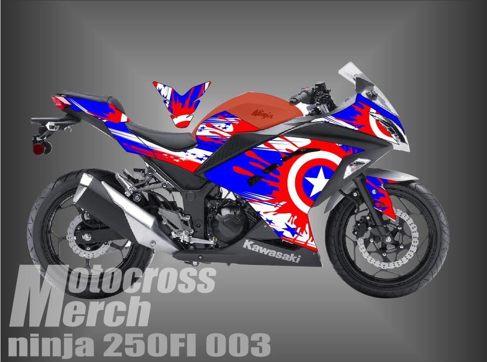 decal motor stiker motor klx 150, kawasaki inja 250 fi,dll jepara
