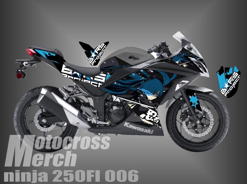 decal motor stiker motor klx 150, kawasaki inja 250 fi,dll jepara