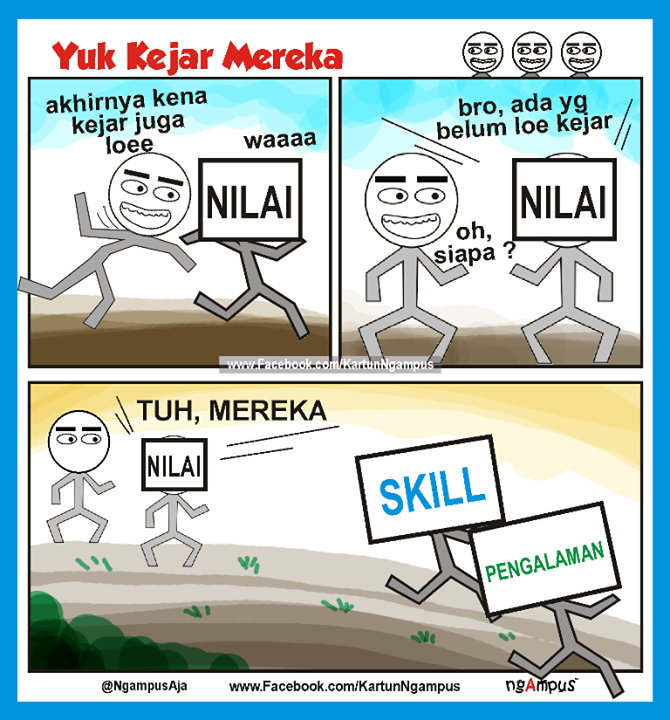 bagi yang mau bernostalgia atau mau mengenal dunia kampus. (ngakak)