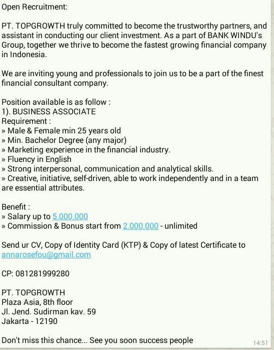Loker as Business Associate - Marketing in Financial Area - Jakarta