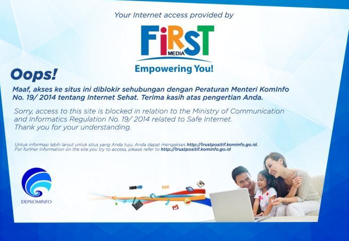 First Media Blok Situs Konten Dewasa