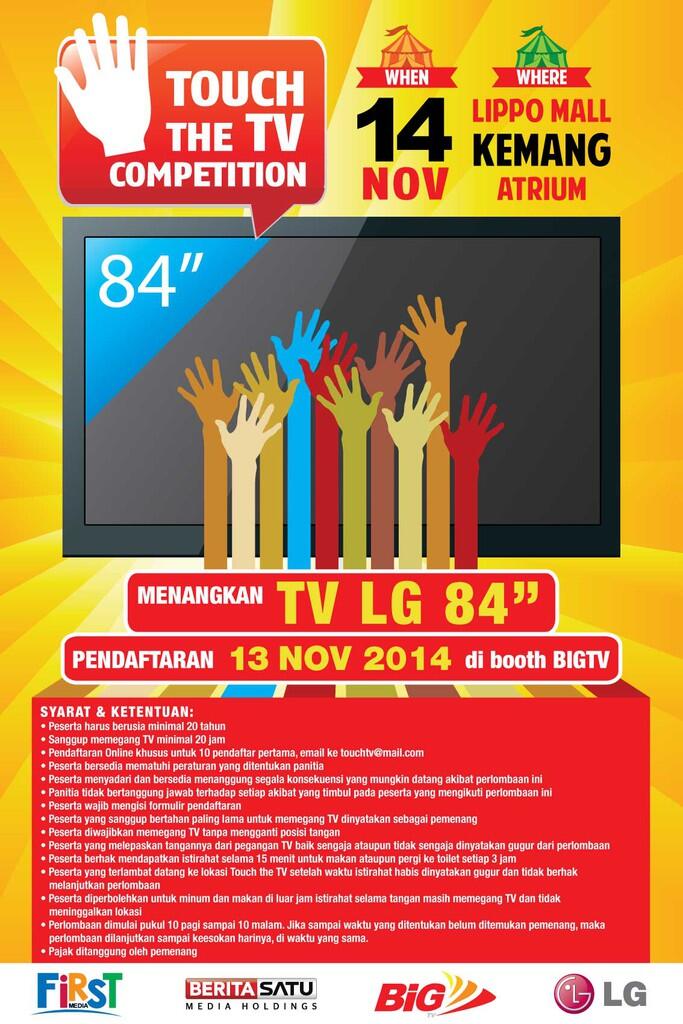 'Touch the TV Competition' berhadiah TV LG 84"