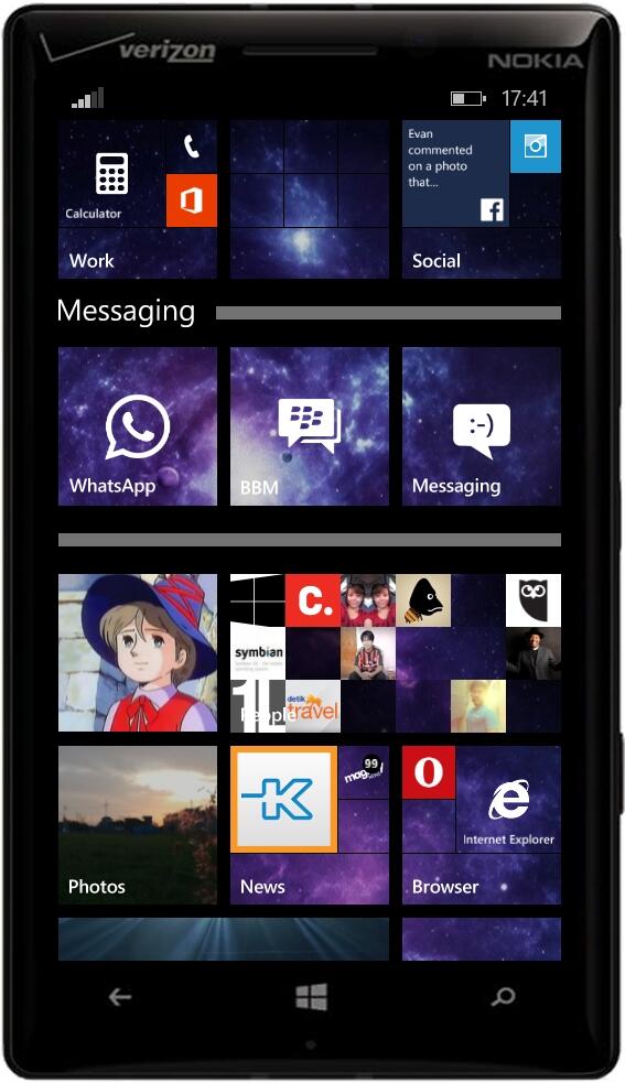 (Share) Windowsphone 8.1 start screen background + Pics