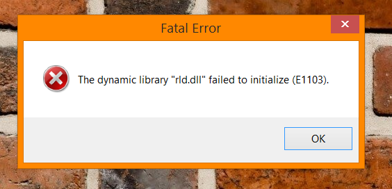 Library rld dll failed