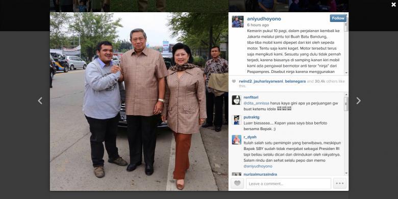 Kisah SBY Dikejar dan Dipepet Pengendara Motor di Bandung