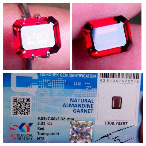 Natural Almandine Garnet / Red Garnet Memo NTE