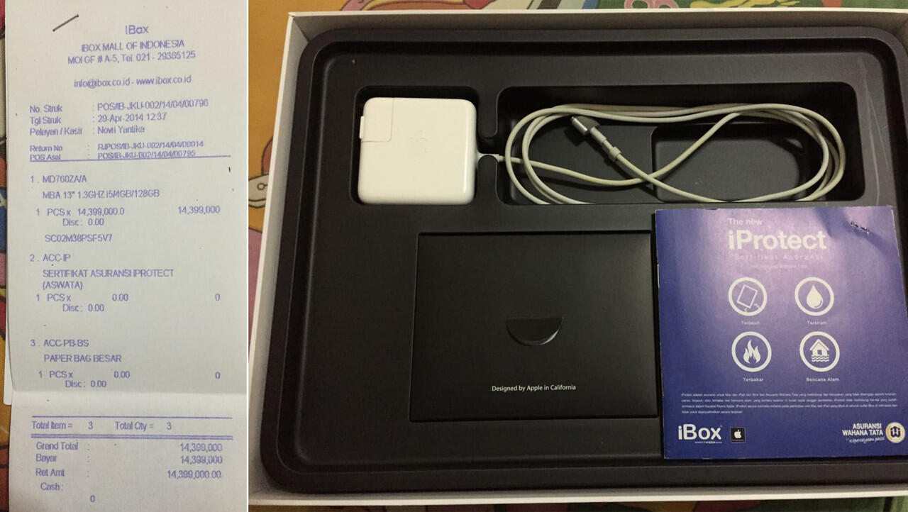 Macbook Air 13" Haswel 2014 Mulus Mantap Garansi Ibox
