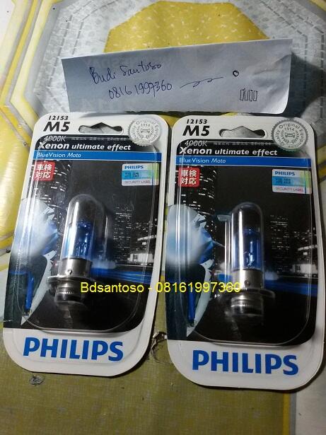 Jual lampu motor Philips Xenon Ultimate Effect M5 Blue Vision