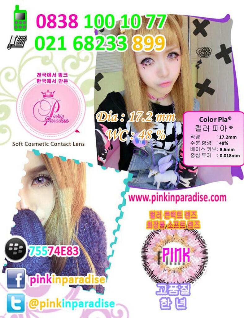 Softlens Colour PIA Diameter 17.2 mm Water 38% *BELI 1 PASANG DAPAT 2 PASANG