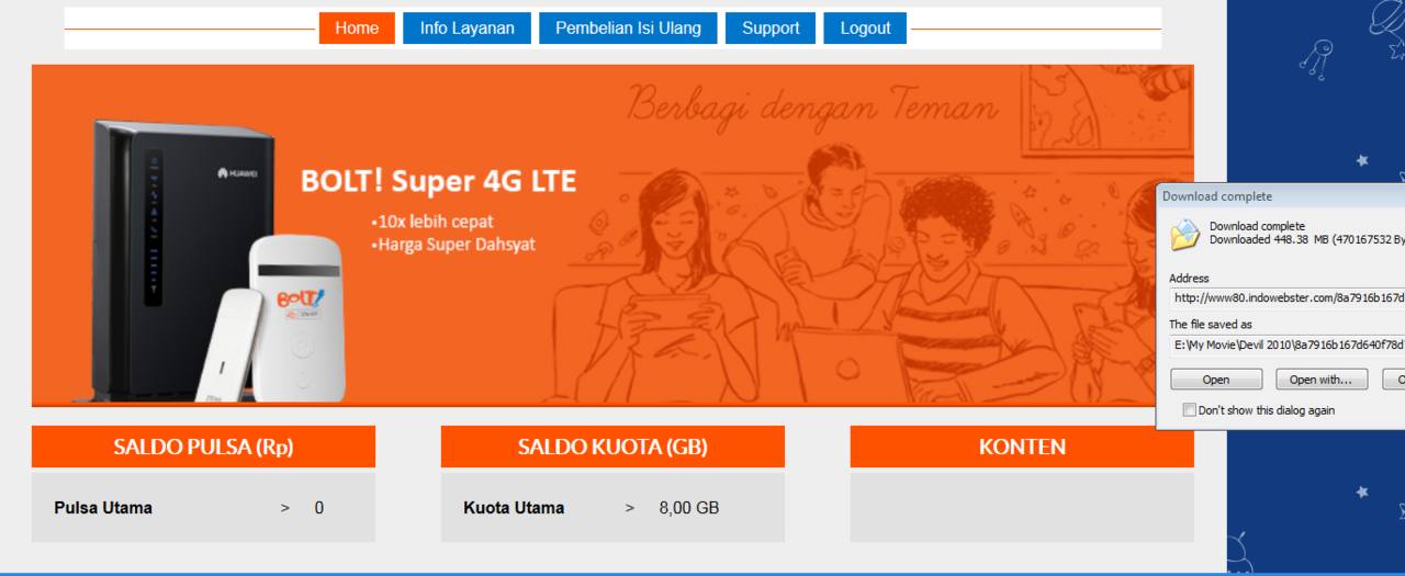 &#91;ASK&#93; BOLT LAGI ERROR YAH KOUTA ANE 8GB PADAHAL DAH DOWNLOAD PULUHAN GIGA