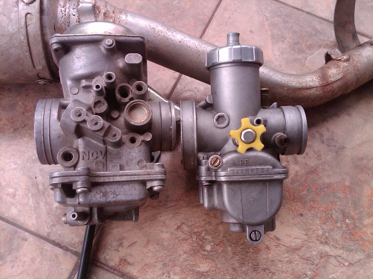 KARBU ORI KLX + KARBU PE 28 + KNALPOT LOKAL
