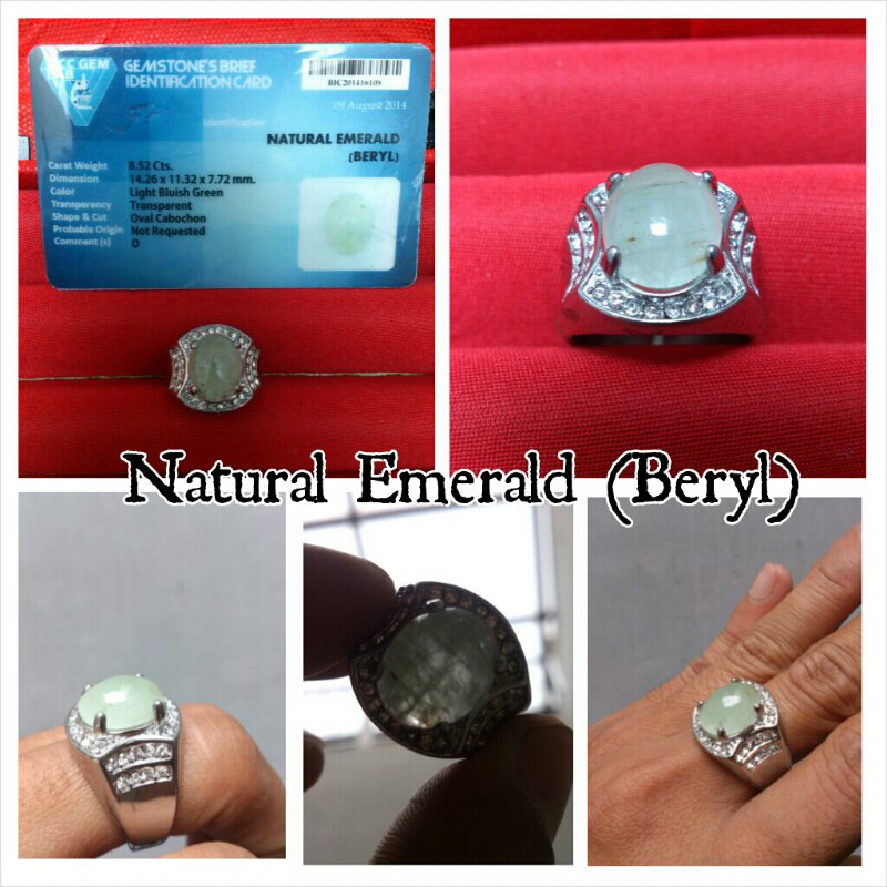 Zambrud ( Natural emerald beryl ) memo acc lab