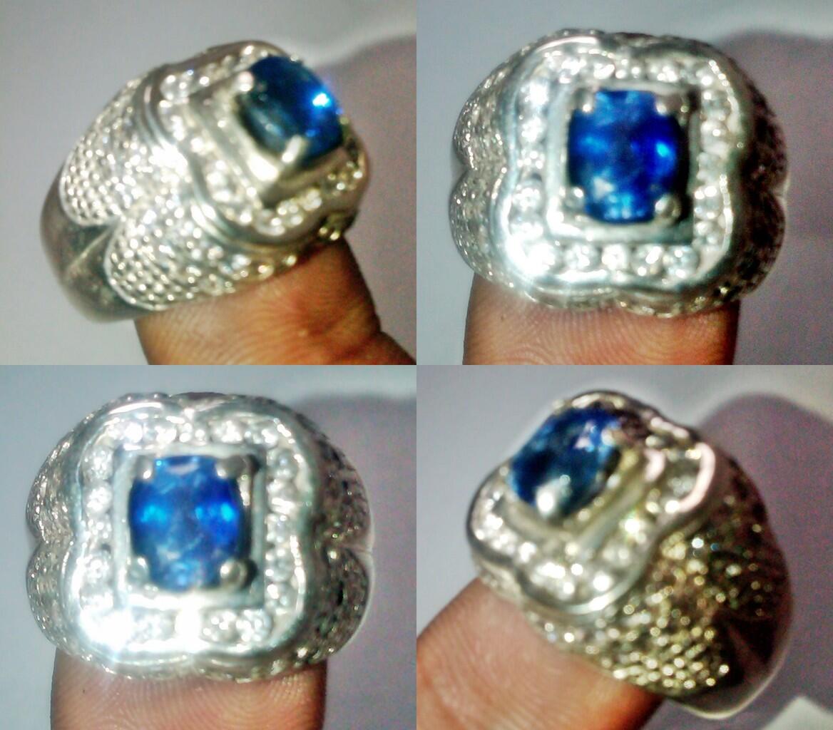 Cincin Batu Natural Blue Saphire Srilangka