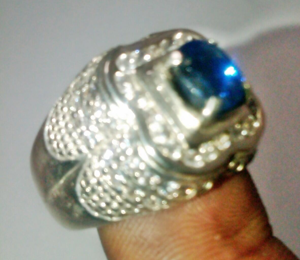 Cincin Batu Natural Blue Saphire Srilangka