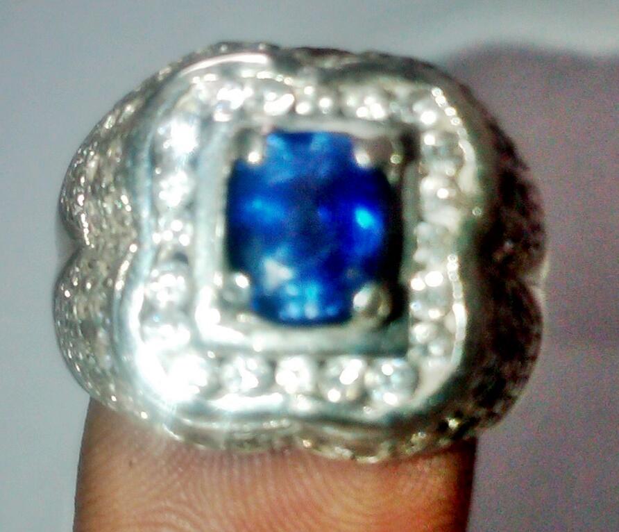 Cincin Batu Natural Blue Saphire Srilangka