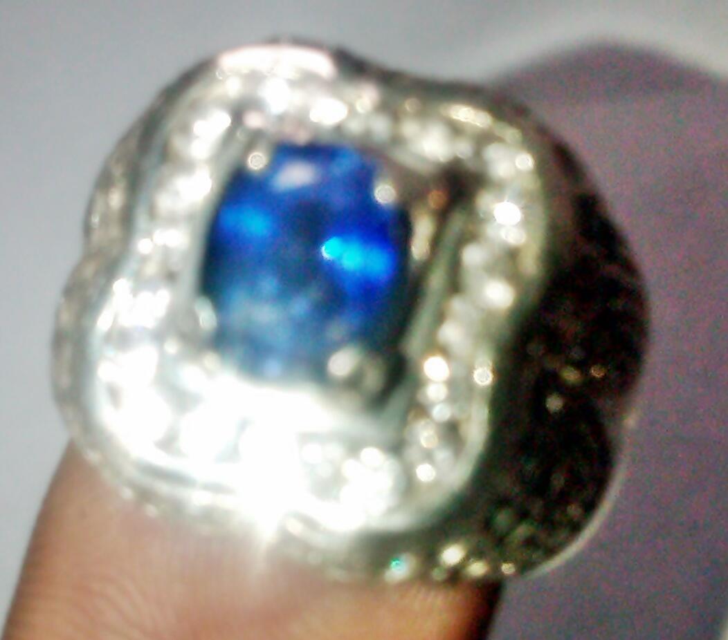 Cincin Batu Natural Blue Saphire Srilangka