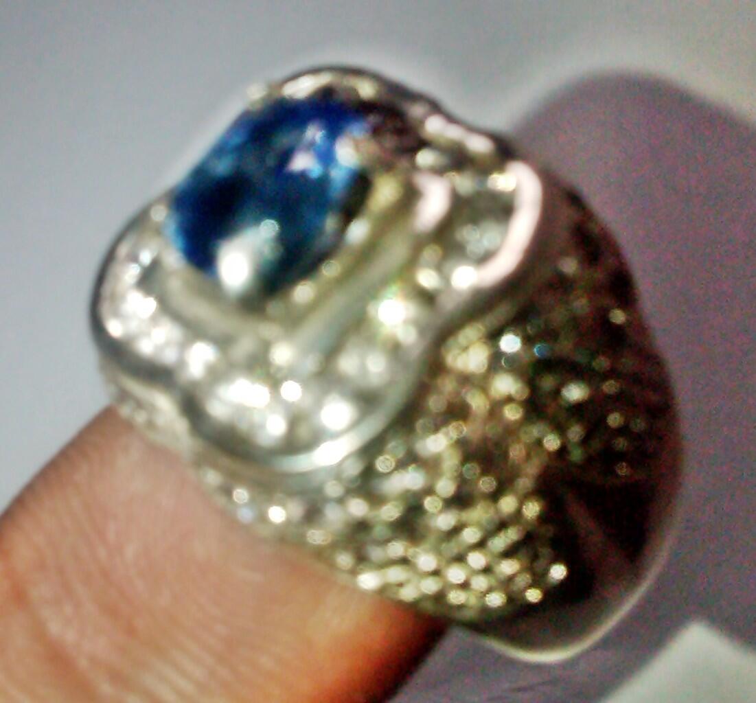 Cincin Batu Natural Blue Saphire Srilangka