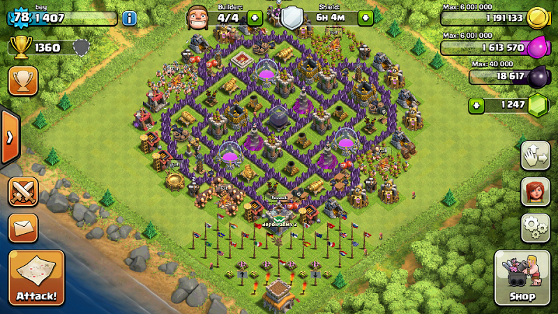 clash of clans coc th8 lv78 hampir mentok builder 4 gems 1200an depok murah
