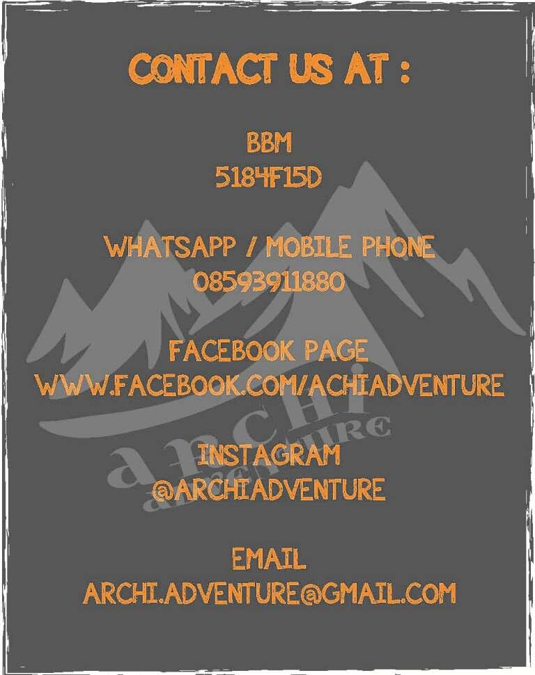 Archi Adventure | JAKET GUNUNG | TNF, NAT GEO, JWS, DEUTER, COLOMBIA, & KARRIMOR I