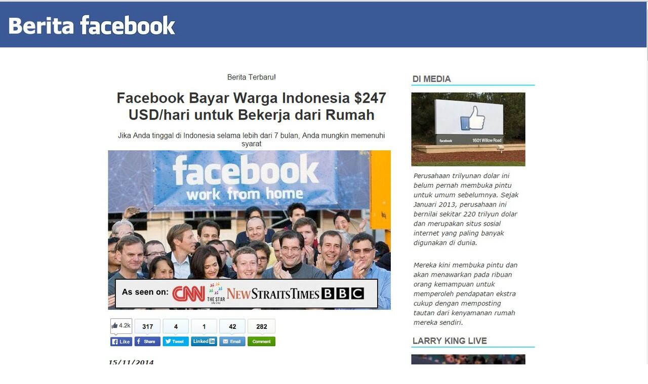 Agan-agan ane tanya dong soal Facebook Fortune