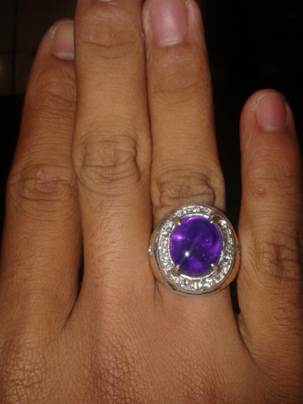 Batu Permata Natural amethyst kecubung ungu kristal borneo