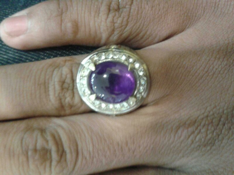 Batu Permata Natural amethyst kecubung ungu kristal borneo