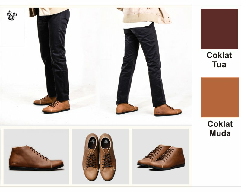 Sepatu boots kulit cowok (handmade)