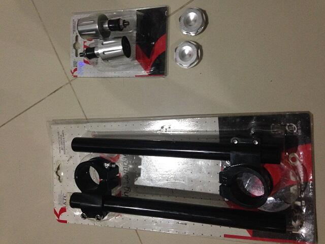 For Sale: Stang Jepit KTC 45 derajat+tutup shock+jalu NInja 250,Kede Maksimal!