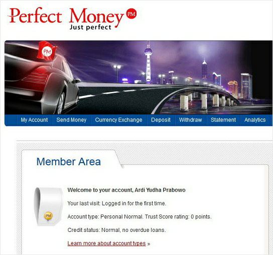 CARA MUDAH MEMBUAT REK PERFECTMONEY