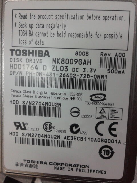 Cari Mini Harddisk Toshiba Latitude D420 ada yang jual?