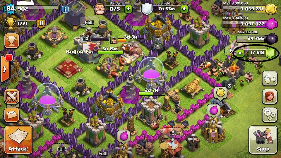 gem coc clash of clan