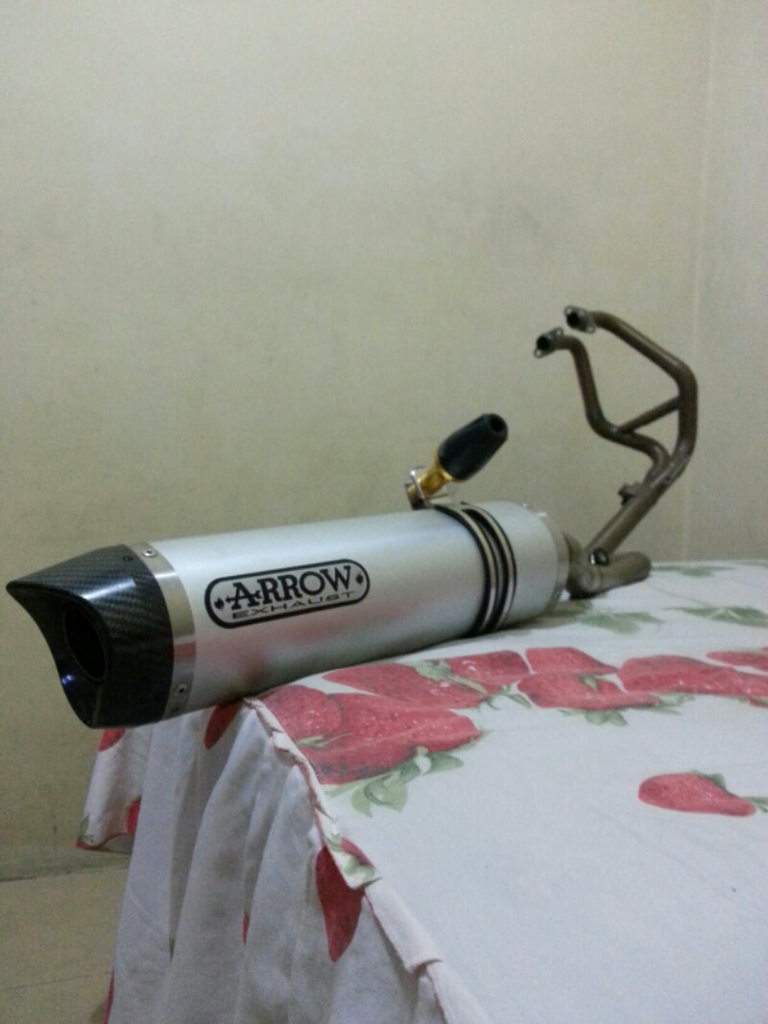KNALPOT EXHAUST RACING NINJA 250 FI ORIGINAL ARROW FULL SYSTEM