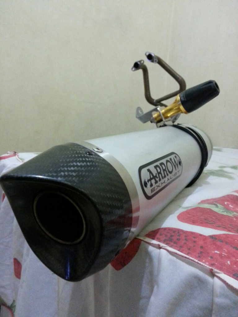KNALPOT EXHAUST RACING NINJA 250 FI ORIGINAL ARROW FULL SYSTEM