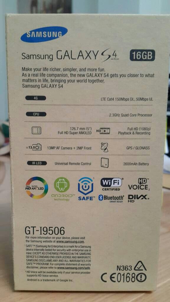 SAMSUNG GALAXY S4 GT-I9506 4G LTE (White Frost)