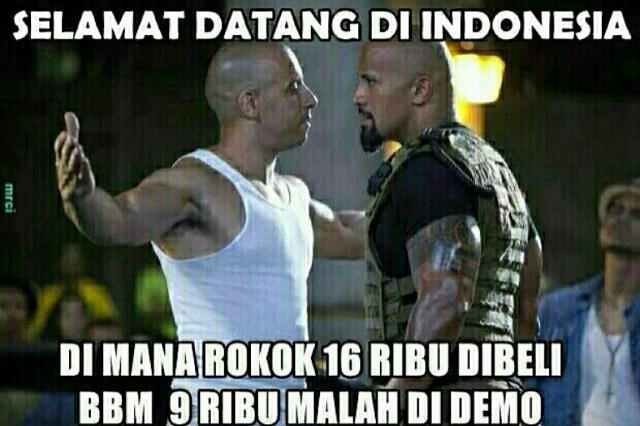 Lucu! Obama &amp; The Rock di Meme Kenaikan BBM 