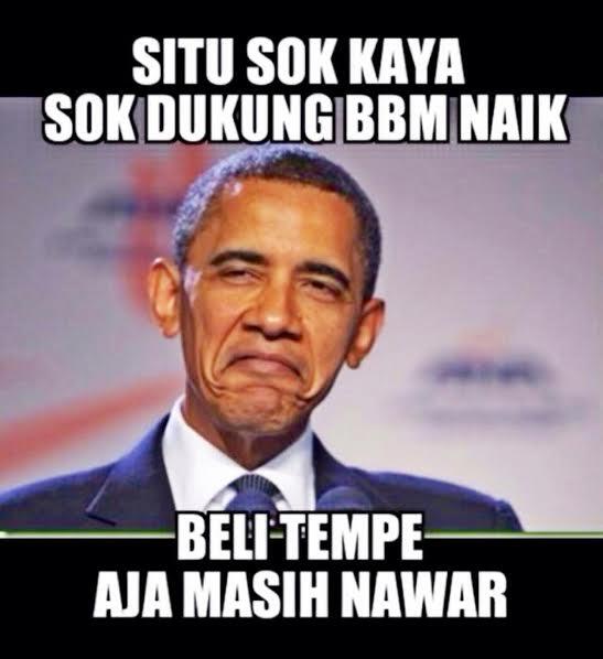 Lucu! Obama &amp; The Rock di Meme Kenaikan BBM 