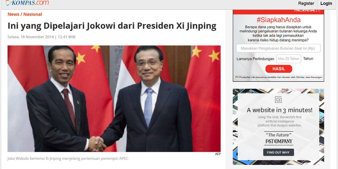 Kompas Menyulap Seorang Presiden Negara Anggota APEC