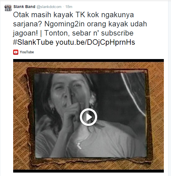 &#91;ada yg tau artinya?&#93; Twit pertama SLANK setelah BBM dinaikkan.