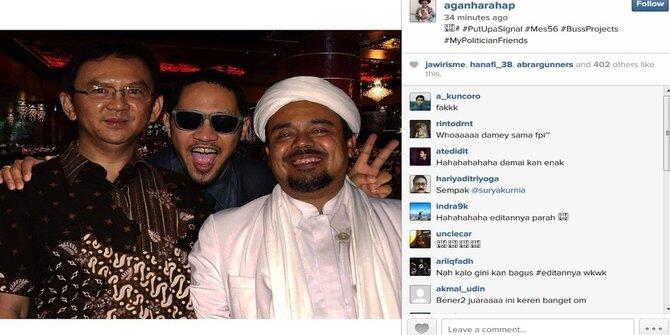 &#91;SubhanaPhotoShop...&#93; Habieb Riziq 'berfoto' bareng dengan Ahok di hari pelantikannya
