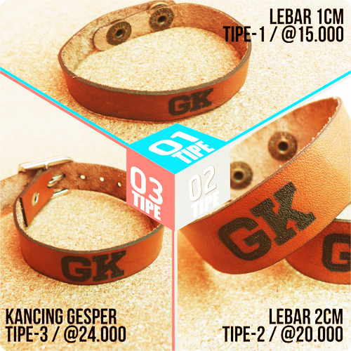 Gelang Kulit Custom Terbaik & Termurah (Satuan / Reseller Welcome)