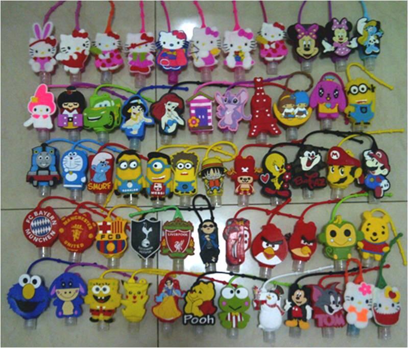 Handgel Sanitizer Karakter 3D Anime Pocketbag Motif Lengkap