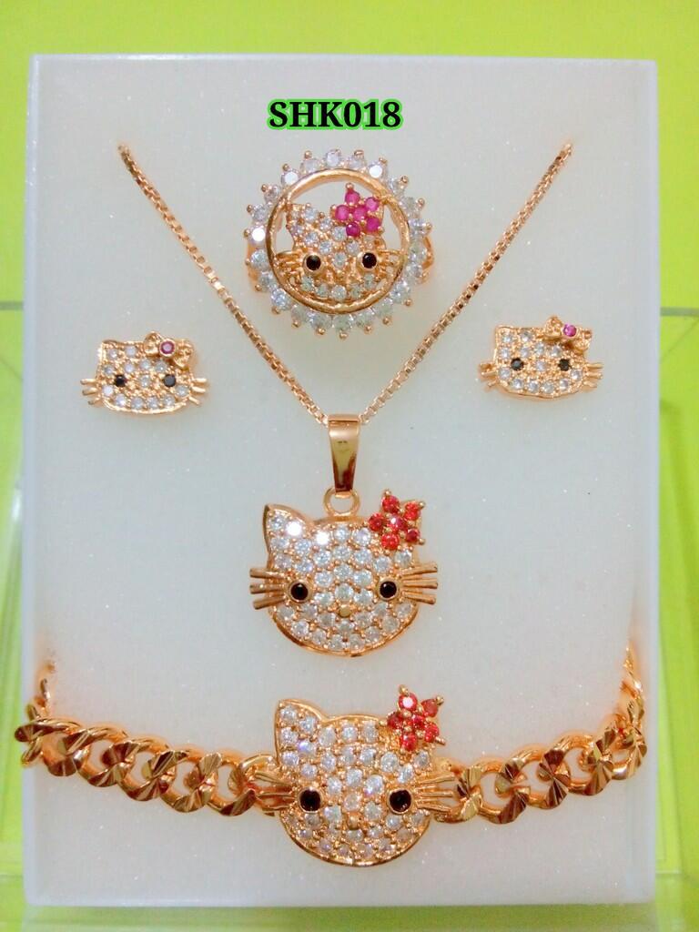 Set perhiasan lapis emas 18k
