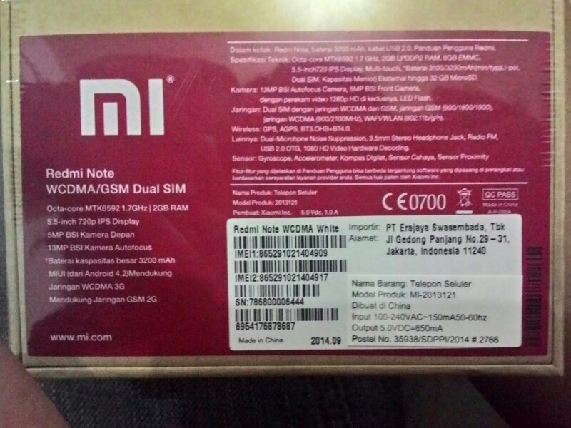 Xiaomi Redmi Note+Tempered Glass New BNIB Grnsi Resmi 1 Tahun Semarang