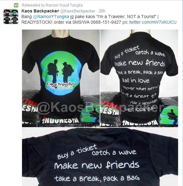 Kaos Backpacker / Travelling | Fresh & New Design